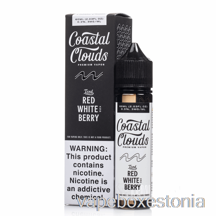 Vape Box Estonia Jääpunane Valge Ja Marjane - Rannikupilved - 60ml 0mg